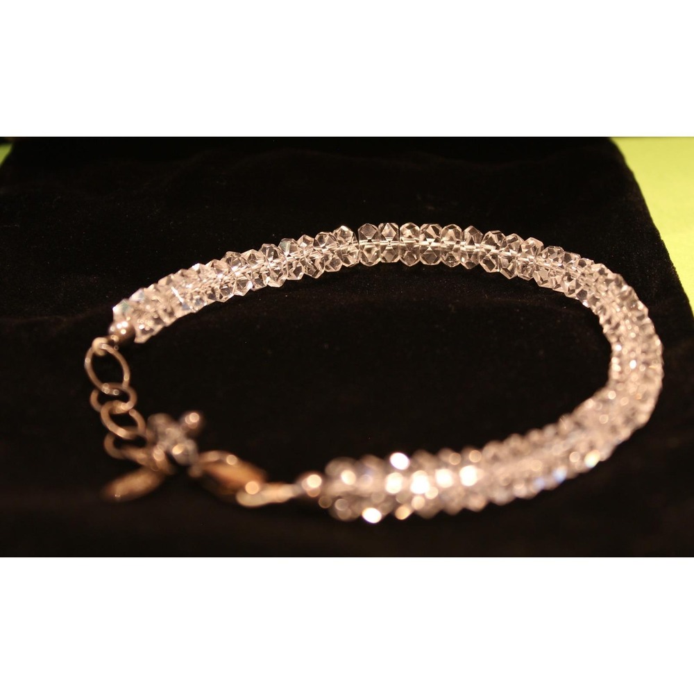 Deb Guyot designs Herkimer Diamond Quartz Beaded Bracelet With Sterling Silver K